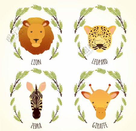 非洲动物标签