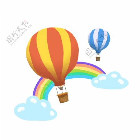 热气球彩虹