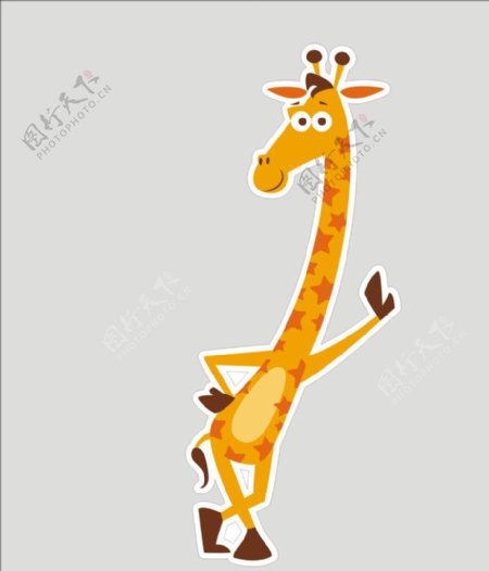 卡通图案长颈鹿