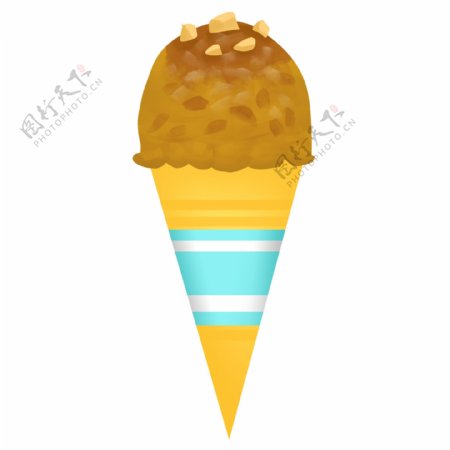 圆筒冰淇淋插画