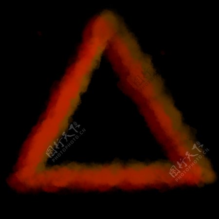 橙色三角形水彩框