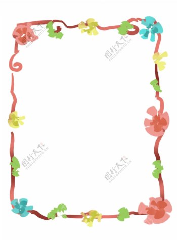 花卉花朵边框插图