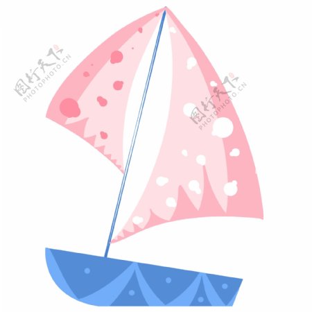 粉色帆船船只