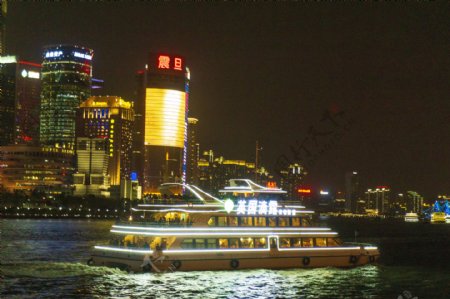 上海外滩城市夜景摄影