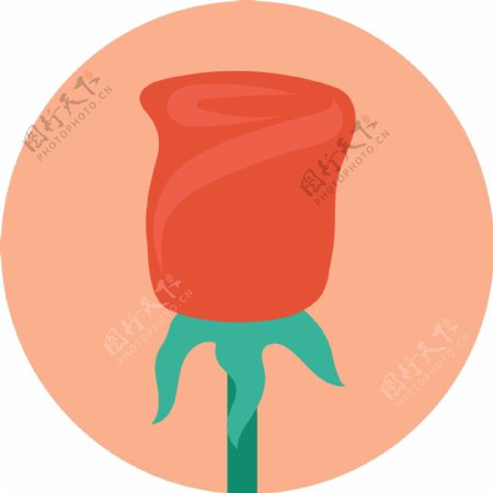 多色情人节玫瑰图标