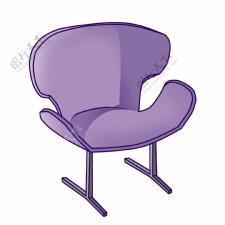 紫色的椅子的插画