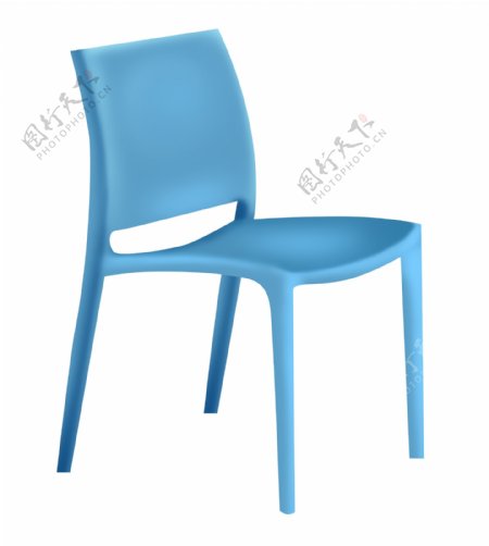 蓝色椅子家具插画