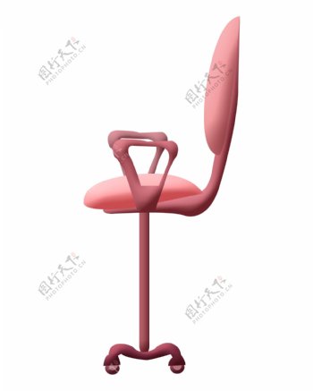 粉色椅子家具插画