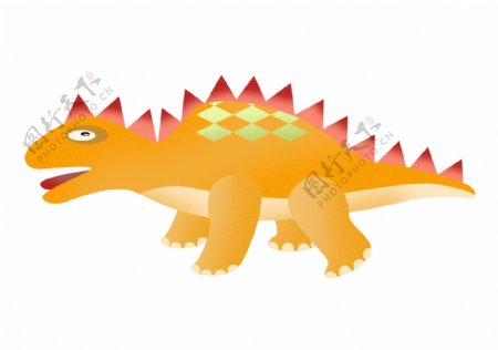橙色三角恐龙插图