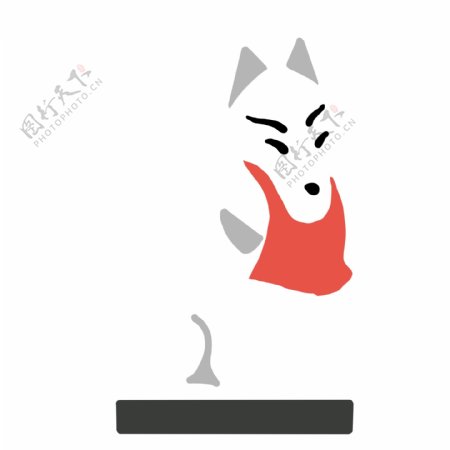 日本狐狸装饰插画