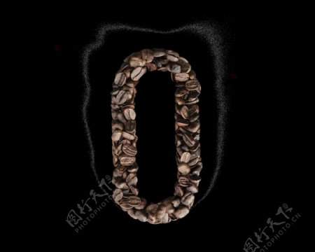 咖啡豆字母