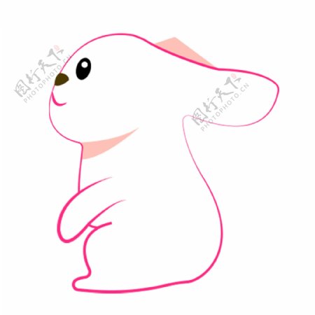 手绘卡通兔子动物装饰素材
