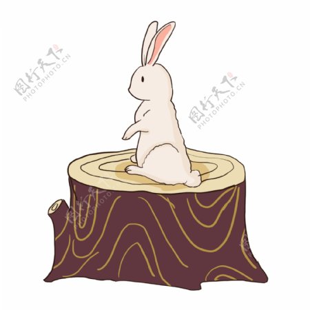 卡通可爱兔子psd动物素材