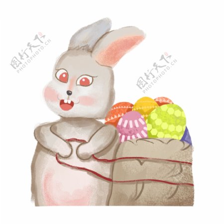 复活节可爱兔子设计素材