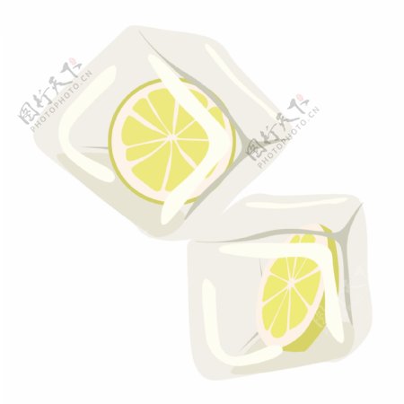 透明柠檬冰块