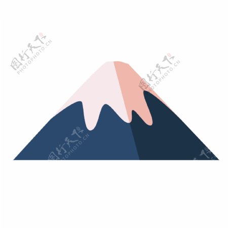 精美蓝色富士山