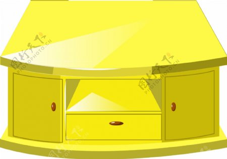 黄色生活用品柜子