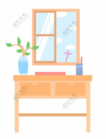 家装家具窗户书桌