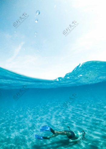 海滩海洋自然天空水