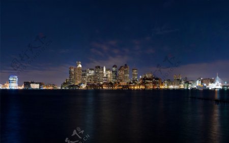波士顿城市夜景