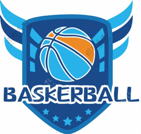 时尚大气篮球logo