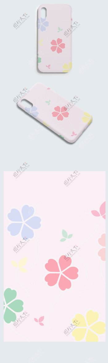 创意粉色花朵手机壳装饰