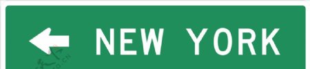 外国交通图标纽约路牌指示