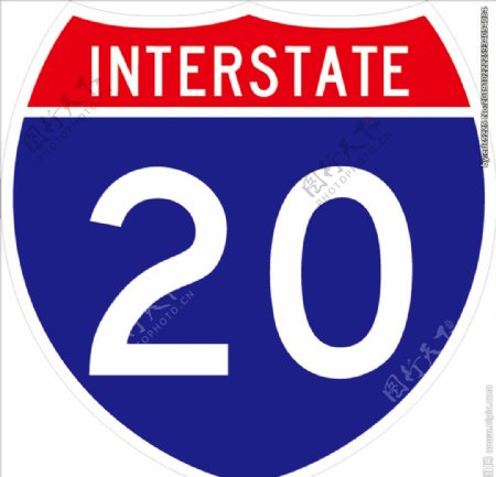 外国交通图标美国20号公路