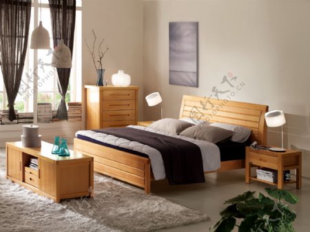 套房家具实木床床具实木