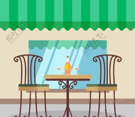 餐厅场景包括两张椅子