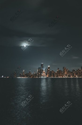 城市的夜景