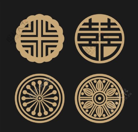 传统月饼图案纹样