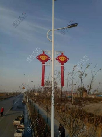 2.4米扇形中国梦中国结路灯杆