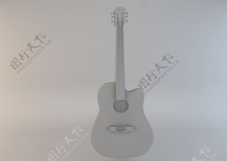 吉他乐器C4D模型