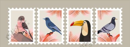鸟类邮票