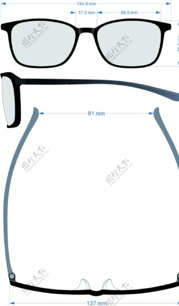 眼镜架眼镜设计矢量图