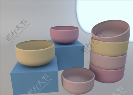 厨房碗C4D模型