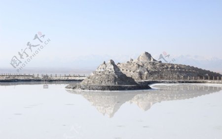 青海茶卡盐湖摄影图