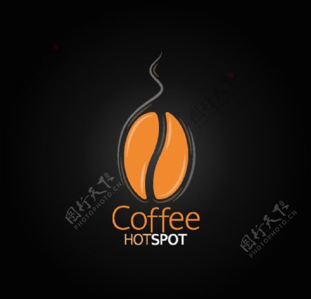 咖啡商标图标符号素材卡通设计