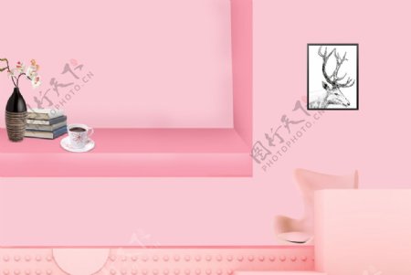 粉色窗口背景图片