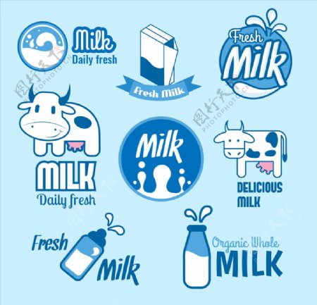 牛奶logo标志设计