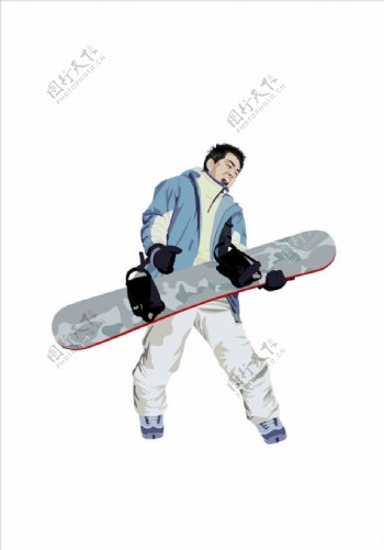 滑板男人