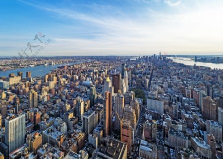 城市俯拍美国纽约