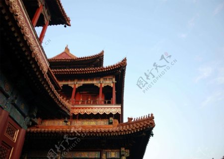 屋檐屋角中国风建筑地标背景素材