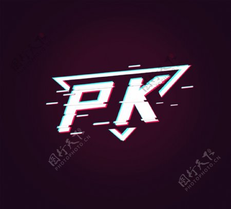 PK比赛字形字体主题图形素材