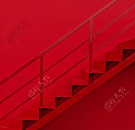 红色阶梯背景