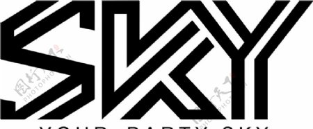 sky酒吧logo图片