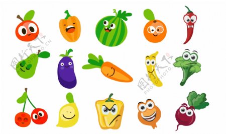 蔬菜水果卡通可爱