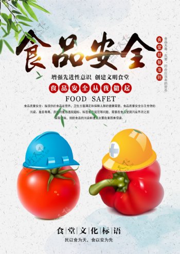 食品安全食堂文化餐饮公益海报