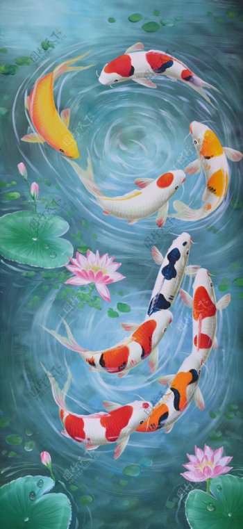 鱼玄关装饰画